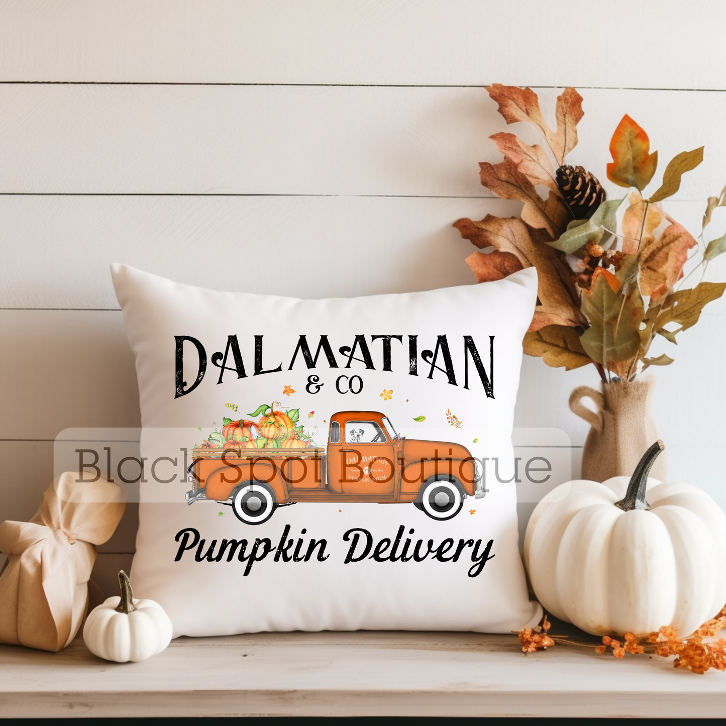 Dalmatian and Co Delivery Truck Pillow Cover