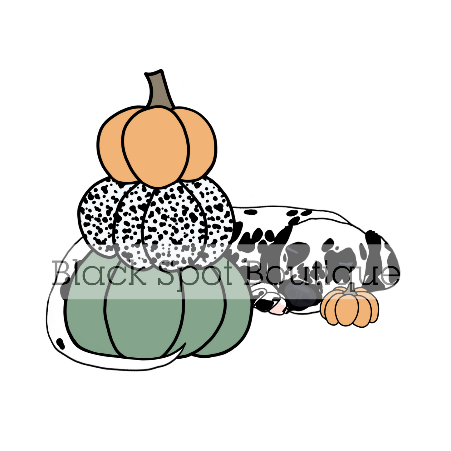Sleeping Dal Pumpkin Sticker
