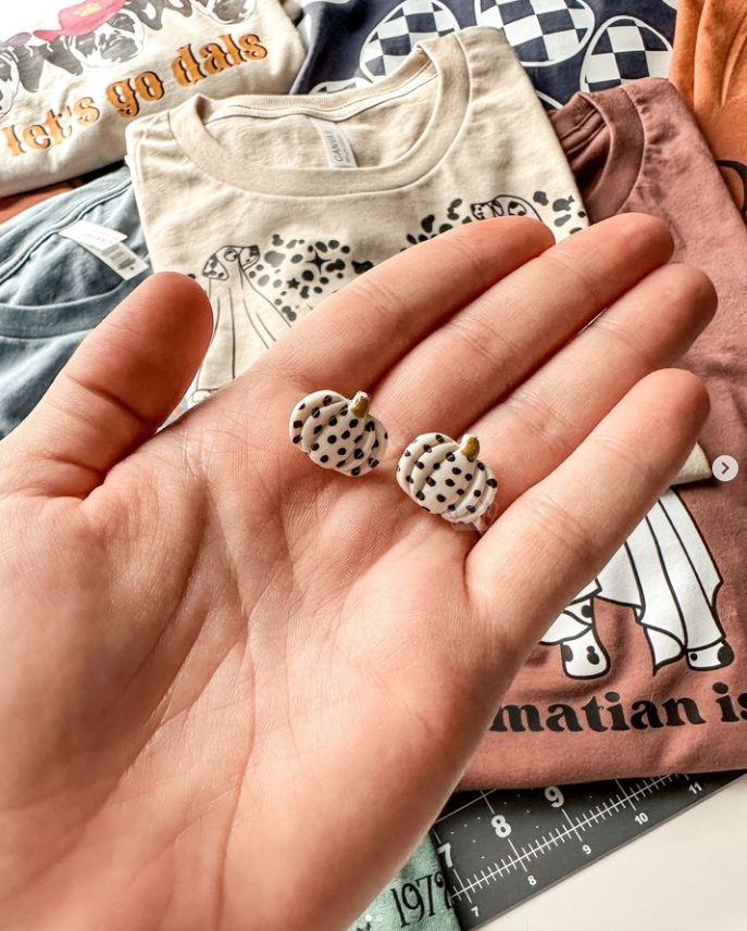 Spotty Pumpkin Earrings