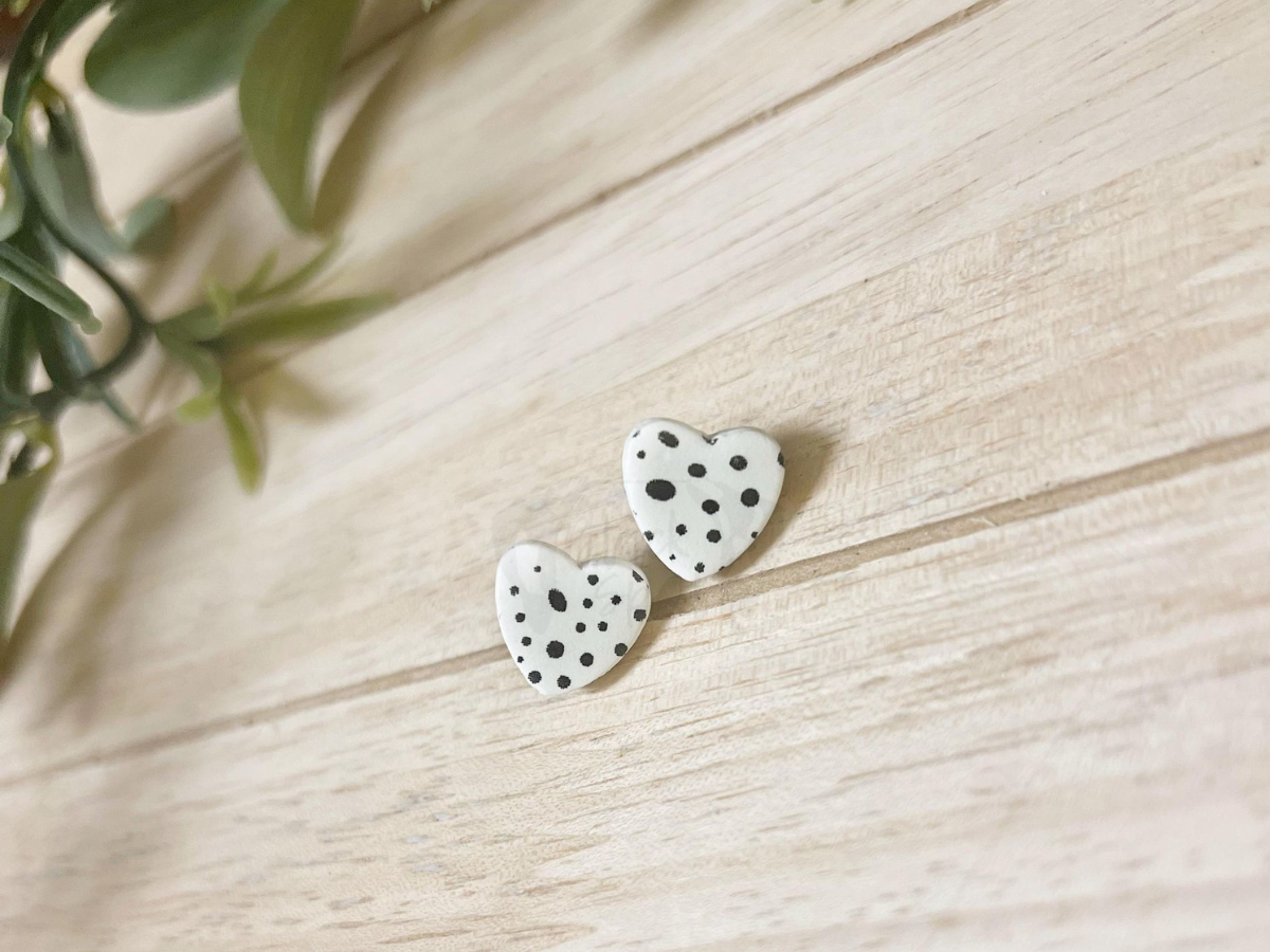 Spotty Heart Earrings