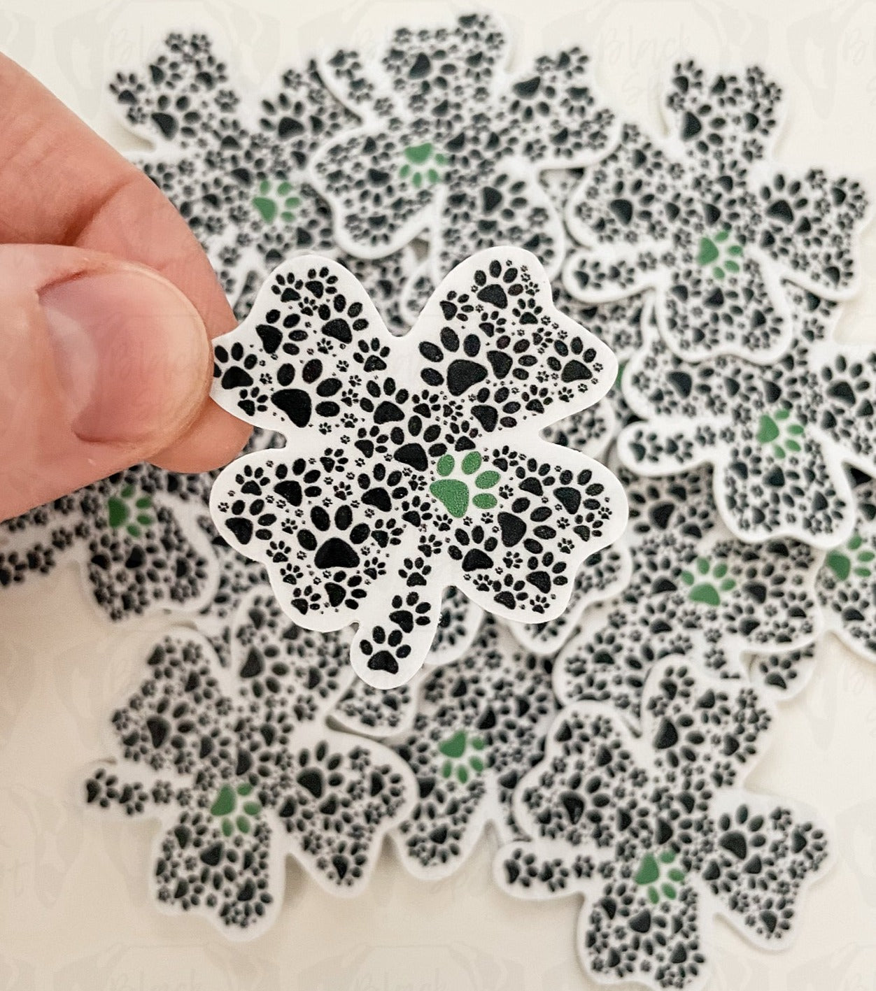 Paw Print Shamrock Sticker (Set of 3)