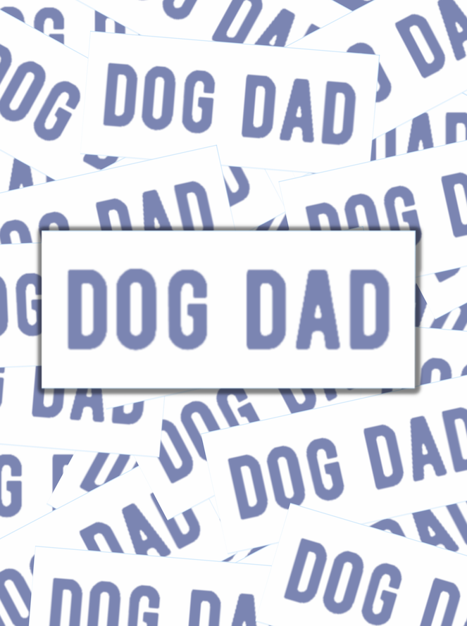Dog Dad Block Sticker