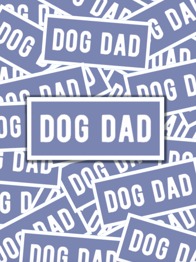 Dog Dad Block Sticker