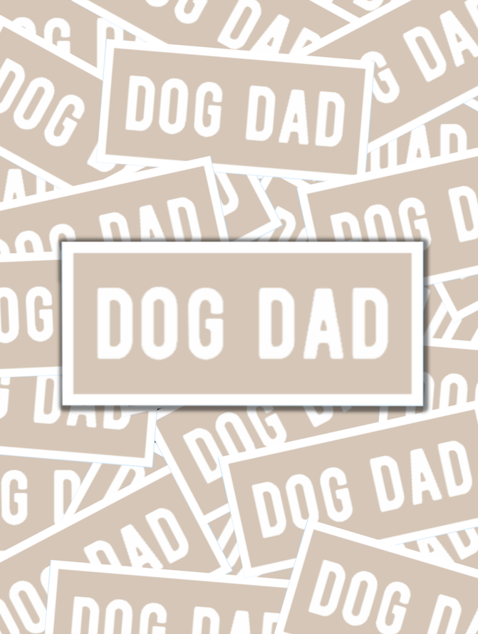Dog Dad Block Sticker