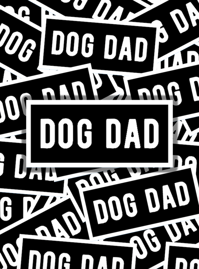 Dog Dad Block Sticker
