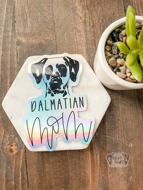 Metallic Dalmatian Mom Sticker