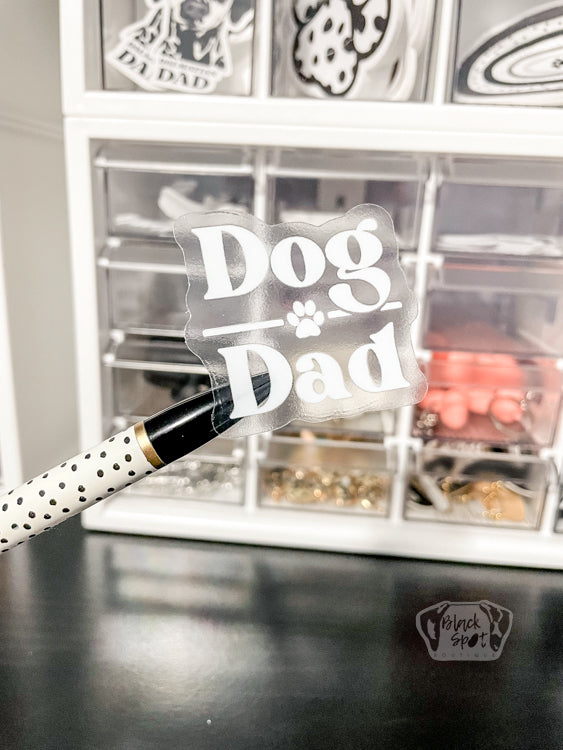 Clear Dog Dad Sticker