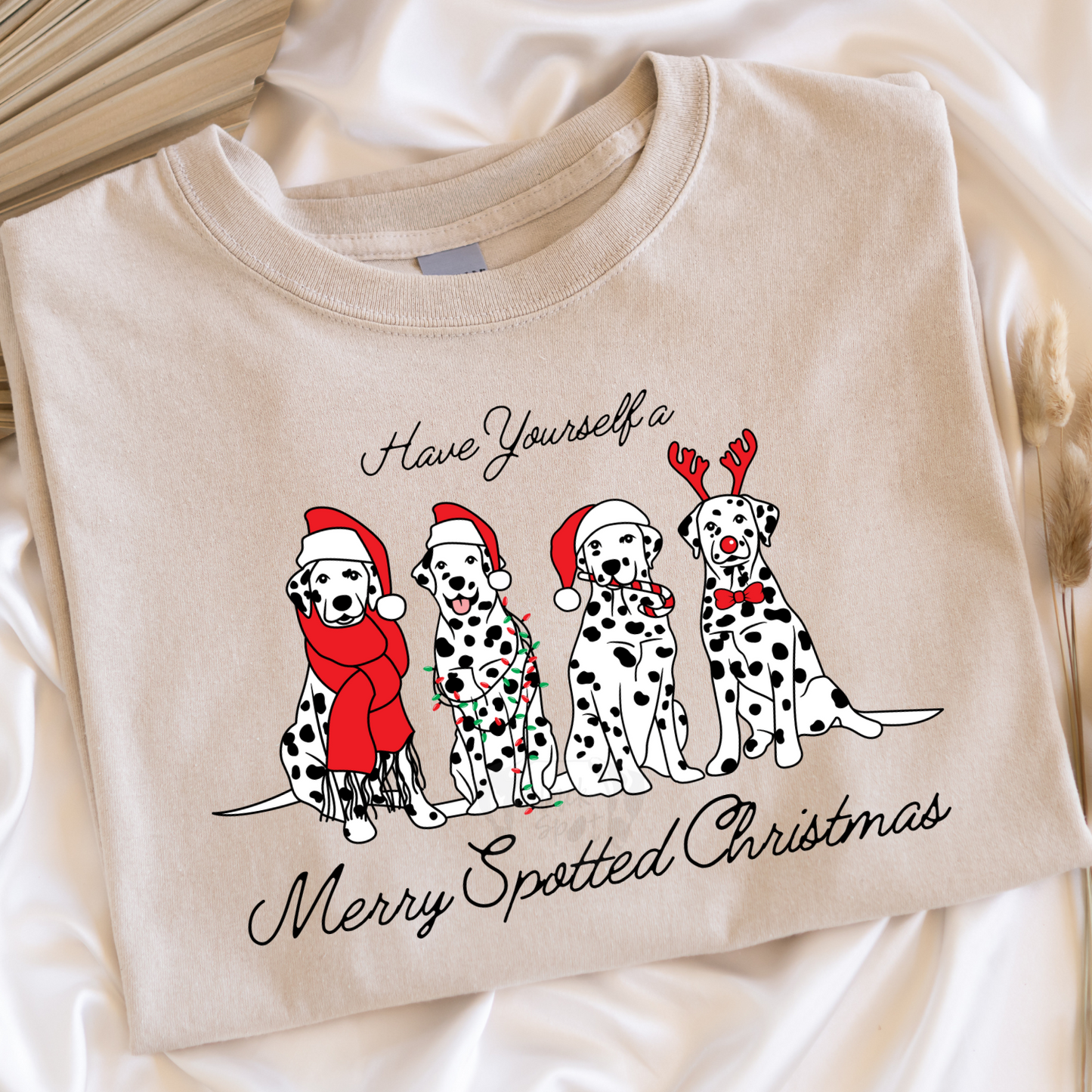 Merry Spotted Christmas Crewneck Sweatshirt