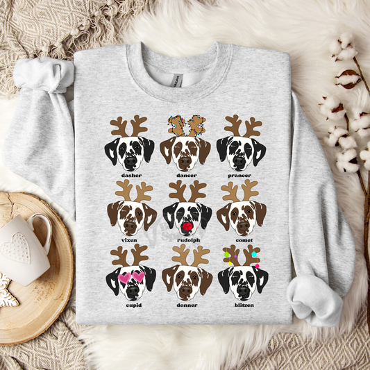 Santa's Spotty Reindeer Crewneck Sweatshirt