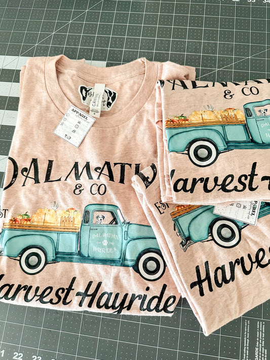 Harvest Hayride Truck Tee - Dalmatian and Co