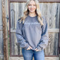 Embroidered Dog Mom Crewneck Sweatshirt