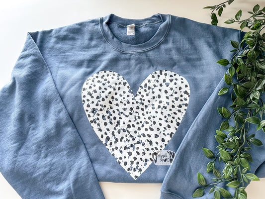 Spotty Heart Crewneck Sweatshirt