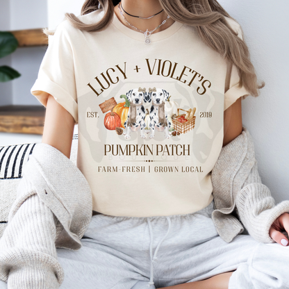 Dalmatian Pumpkin Patch Custom Tee