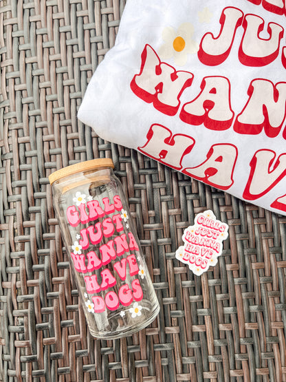 Girls Just Wanna Have Dogs Cup - Large Size