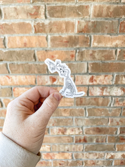 Boop Skellie Dog Sticker