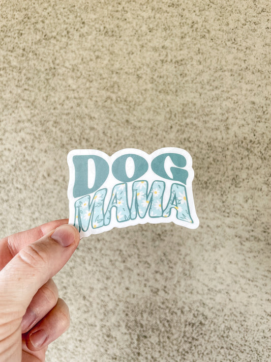 Teal Dog Mama Sticker