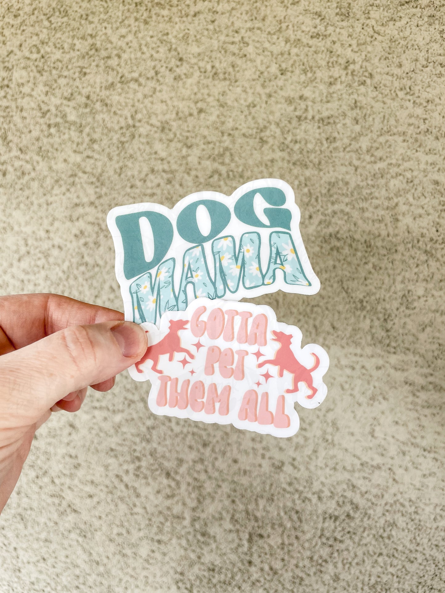Teal Dog Mama Sticker