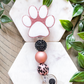Pink Paw Interchangeable Badge Reel