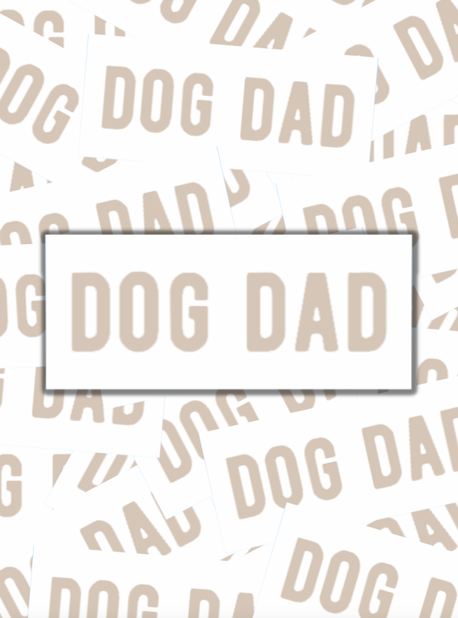 Dog Dad Block Sticker