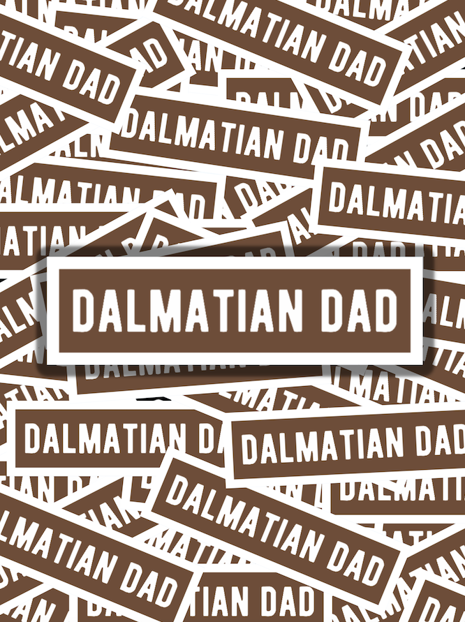 Dalmatian Dad Block Sticker