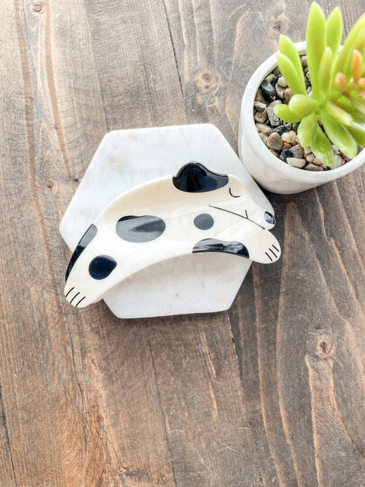 Dalmatian Hair Claw Clip