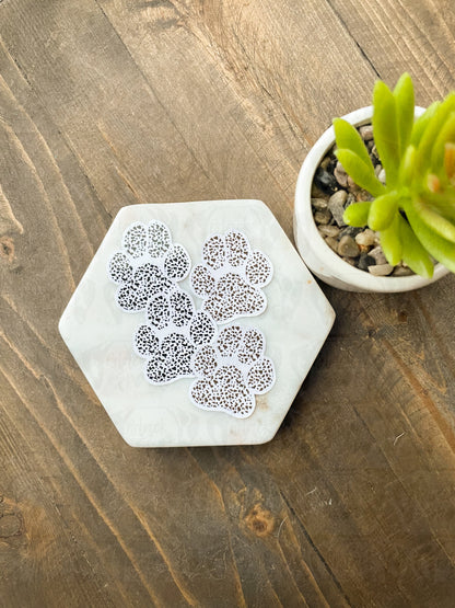 Spotty Paw Print Sticker