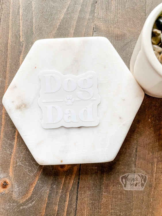 Clear Dog Dad Sticker