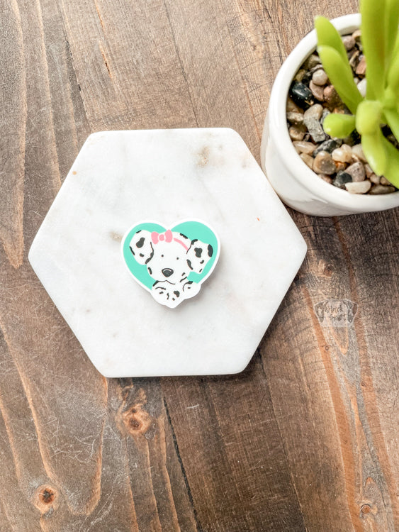 Cute Dalmatian Heart Magnet